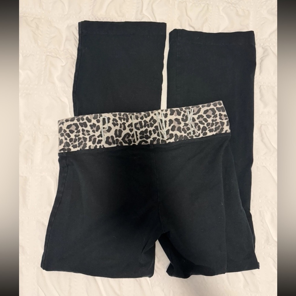 Victoria's Secret PINK VS Bling Vintage Y2k Yoga Pants Bootcut Leopard Cheetah
